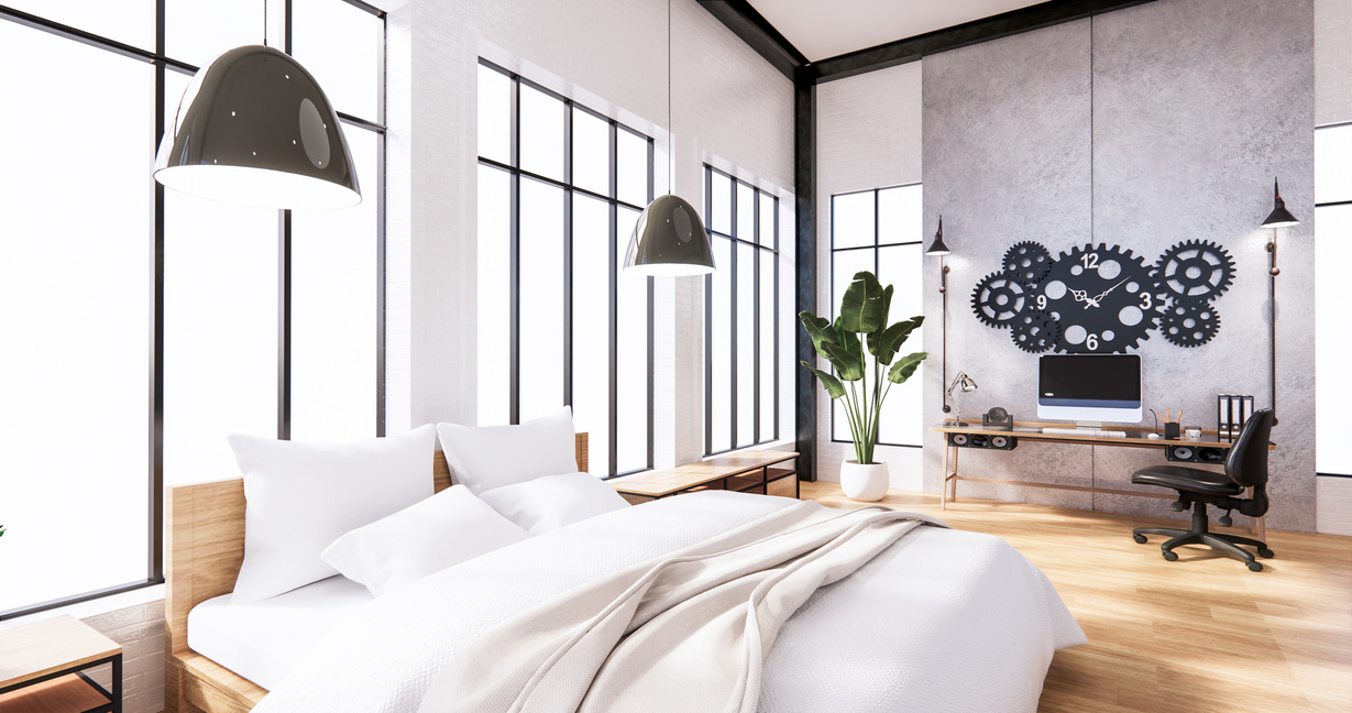 Modern Loft-Style Bedroom    